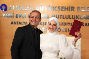 Antalya Büyükşehir Belediyesi nikah salonunda “05.05.2025” yoğunluğu