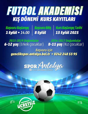 Futbol Akademisi kış dönemi kayıtları başlıyor
