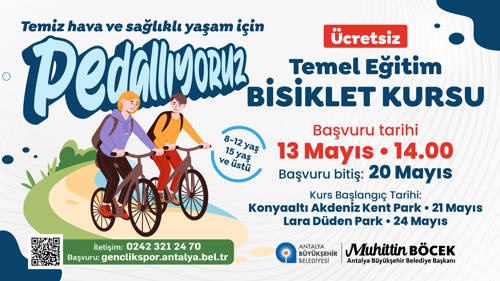 TEMEL EĞİTİM BİSİKLET KURSU İÇİN BAŞVURULAR BAŞLADI!