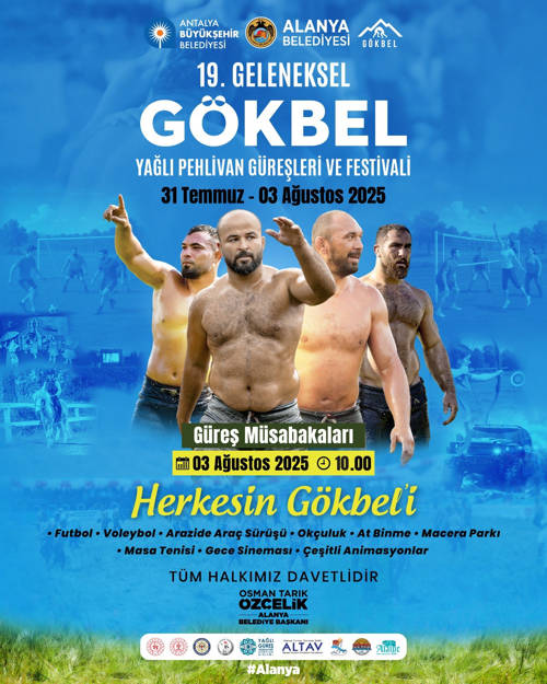 19. GELENEKSEL GÖKBEL YAĞLI PEHLİVAN GÜREŞLERİ VE FESTİVALİ