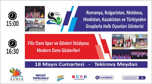 KEMER BELEDİYESİ HALK OYUNLARI VE MODERN DANS GÖSTERİLERİ