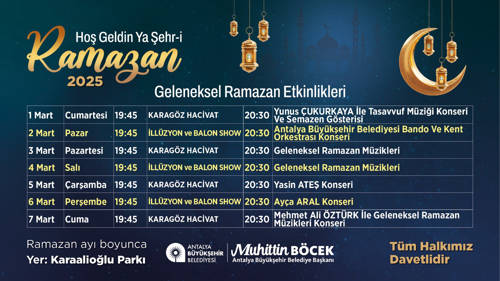 GELENEKSEL RAMAZAN ETKİNLİKLERİ HAFTALIK PROGRAMI