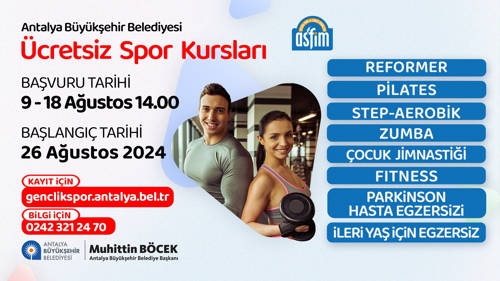 ASFİM ÜCRETSİZ SPOR KURSLARI İÇİN BAŞVURULAR BAŞLADI!