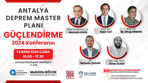 ANTALYA DEPREM MASTER PLANI "GÜÇLENDİRME 2024 KONFERANSI"