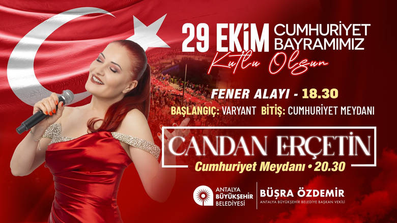 29 EKİM CUMHURİYET BAYRAMI FENER ALAYI VE CANDAN ERÇETİN KONSERİ