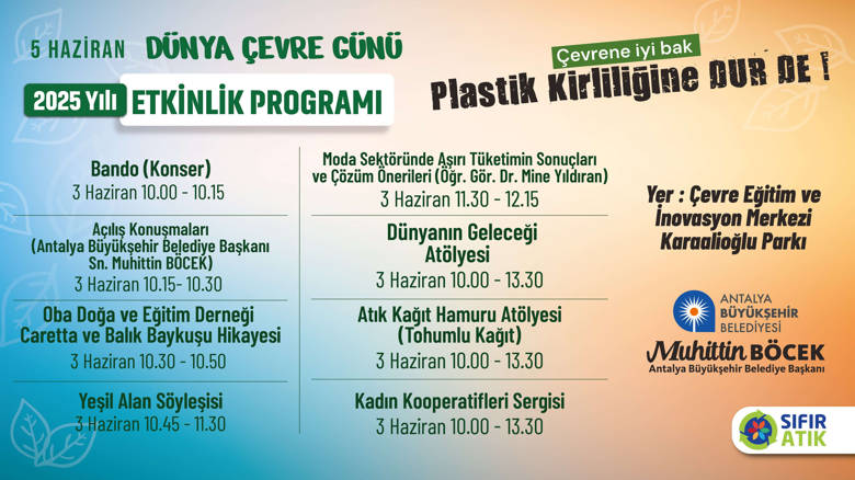5 HAZİRAN DÜNYA ÇEVRE GÜNÜ ETKİNLİK PROGRAMI