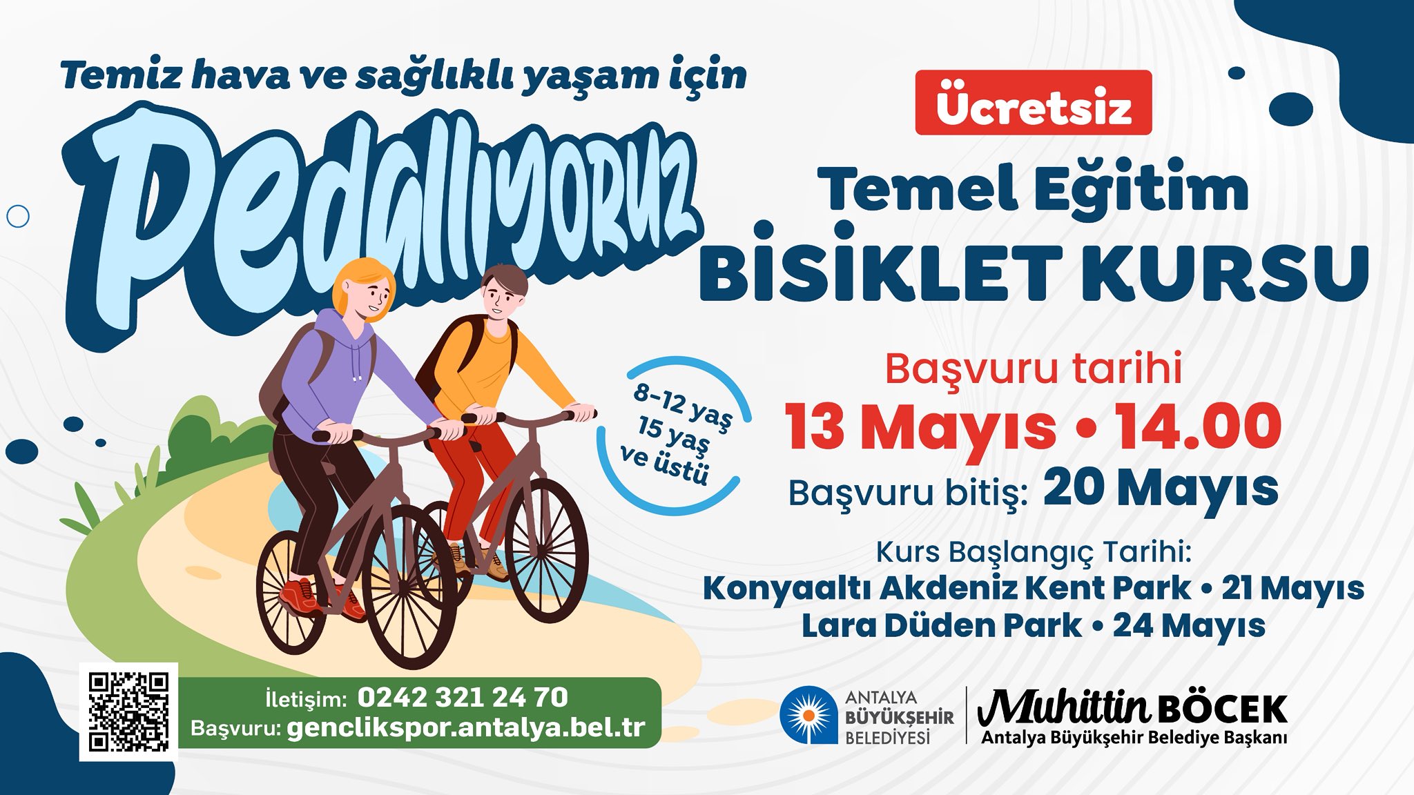 TEMEL EĞİTİM BİSİKLET KURSU İÇİN BAŞVURULAR BAŞLADI!