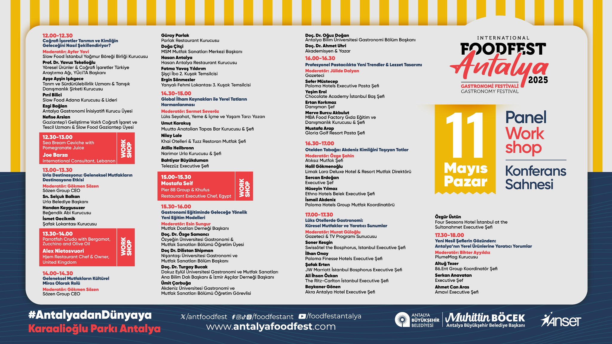 FOODFEST ANTALYA 2025 "3. GÜN PROGRAMI"