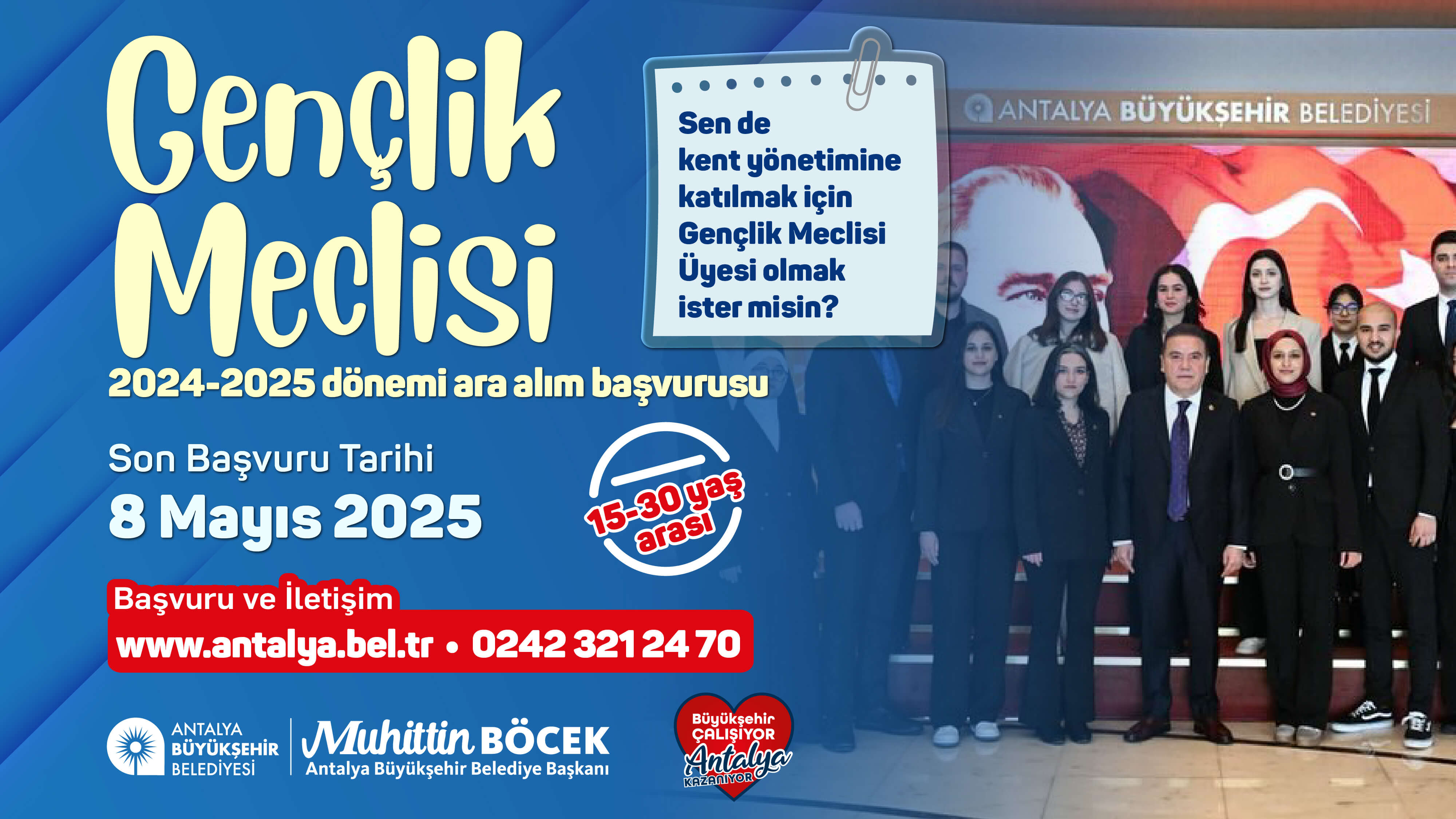 2024-2025 DÖNEMİ GENÇLİK MECLİSİ ARA ALIM BAŞVURULARI BAŞLADI!