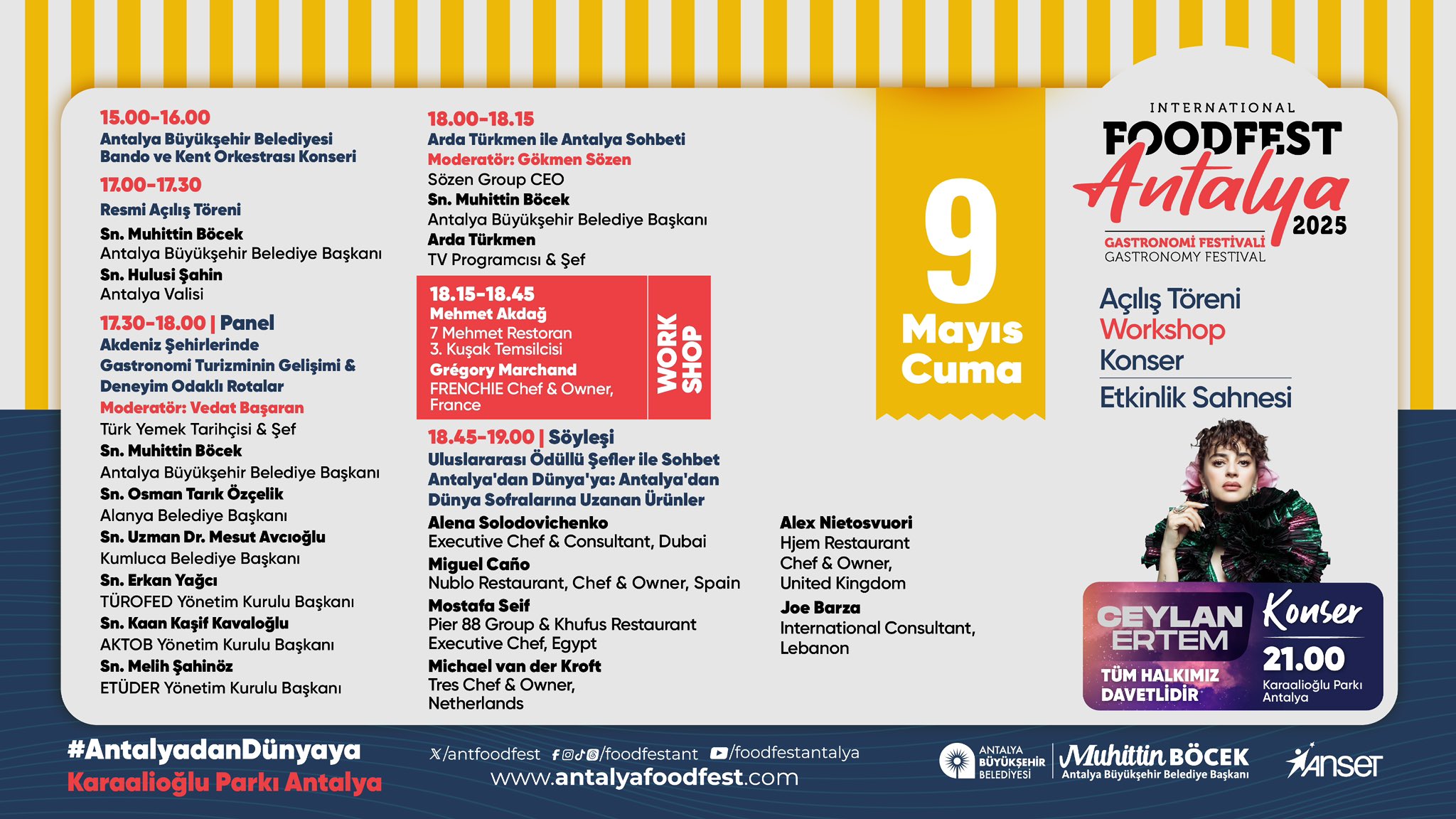 FOODFEST ANTALYA 2025 "1. GÜN PROGRAMI"